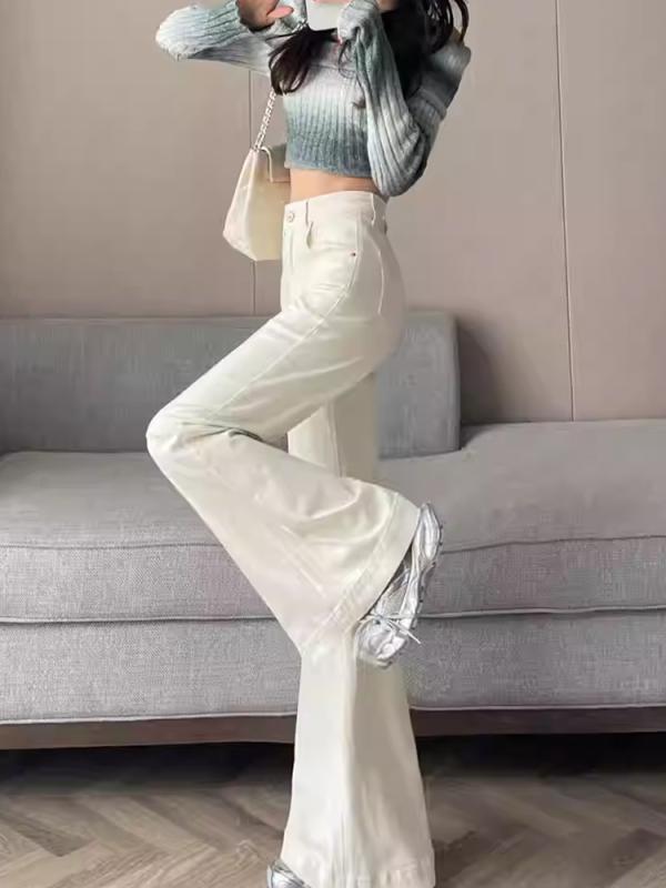 デニム レディース 高身長 スキニー ジーンズ ジーパン ストレッチ 美脚 ゆったり ストレート 伸縮性 ウォッシュ加工 春夏