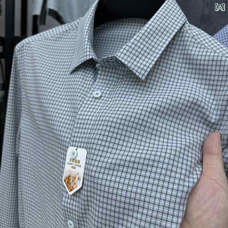 シャツ 男性用 長袖 コットン 格子柄 春秋 トップス 普段使い リラックス M L XL 2XL 3XL 4XL｜トミーショップ 店