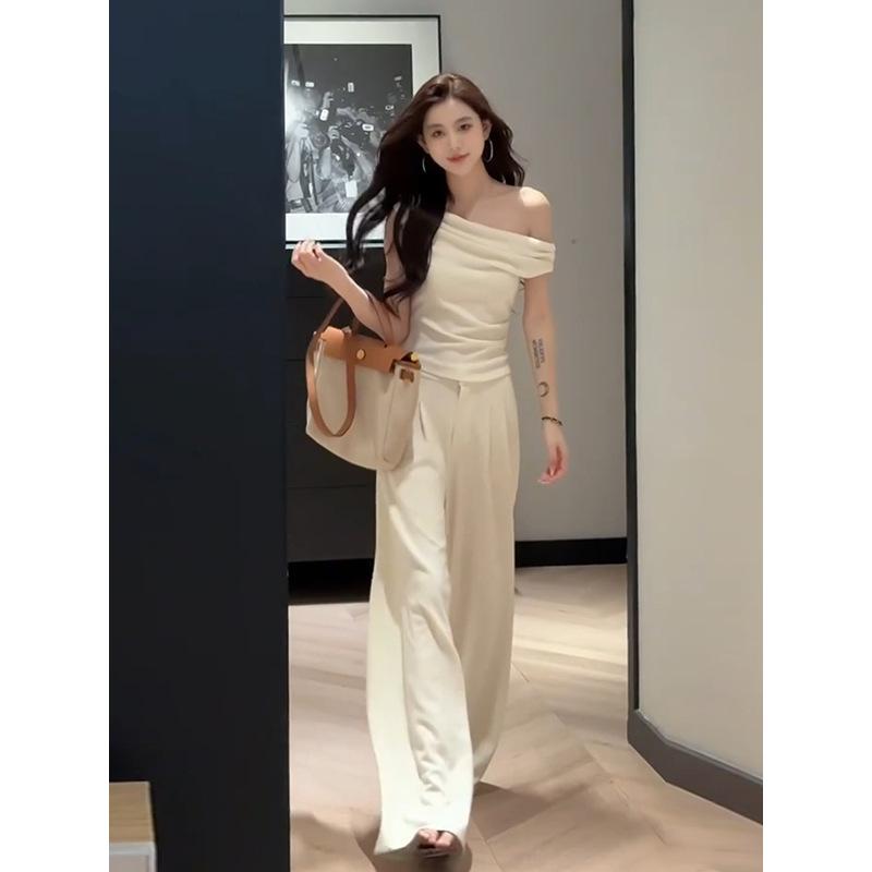 トップス レディース 夏 トップス セットアップ 白 御前上等感 好いたらしいめいたて襟 ノースリーブ 姫御前袖 綿原料品 好いたらしいめ 心地よい 普段使い走り 65-110文字記号