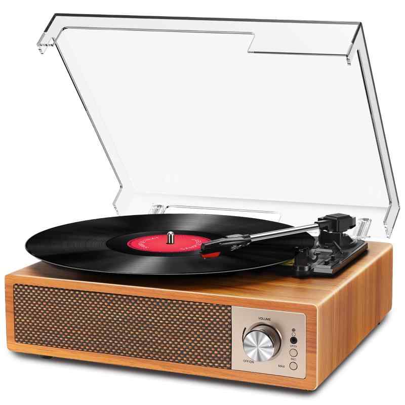 VOKSUN レコードプレーヤー Bluetooth5.4送信 USB録音 S450A Record Player|トミーショップ 店