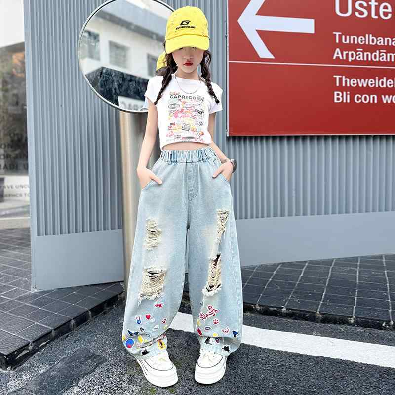 キッズ 女の子 夏服 上下セット 半袖 Tシャツ 不規則スカート 2点セット 薄手 スポーツ 通園 通学 発表会