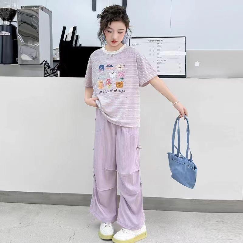 キッズ 女の子 Tシャツ パンツ セットアップ 夏服 子供服 半袖 薄手 2点セット かわいい おしゃれ 普段着 部屋着