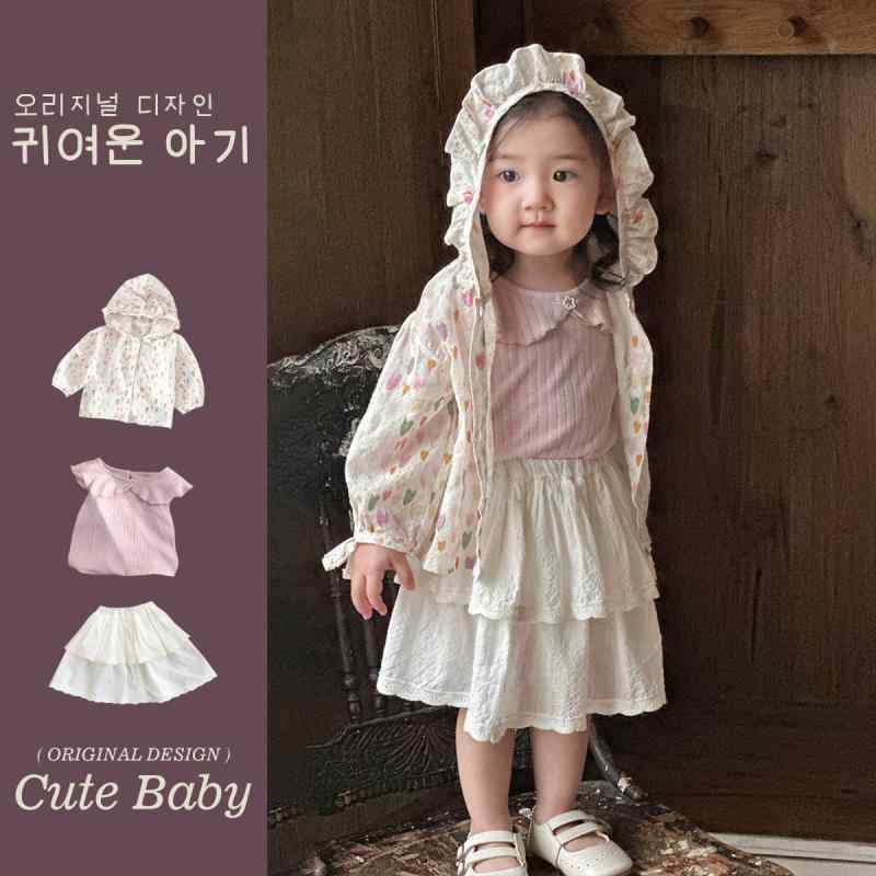 ベビー服 女の子 ドット柄 ワンピース セットアップ ノースリーブ 接触冷感 薄手 カーディガン付き 3点セット 73cm 80cm 90cm 100cm 紫外線対策 普段着