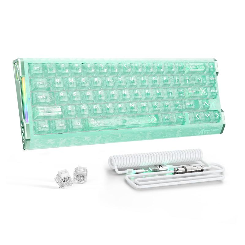 【ATTACK SHARK R68HE 】磁気スイッチ ゲーミングキーボード 有線 68キー 65% ラピッドトリガー0.005mm（設定により）256Kスキャン 最大8000Hzポーリング 低遅延 RGBサイドライト 6層吸音 HIFI打鍵音 カー｜トミーショップ 店 11,432円