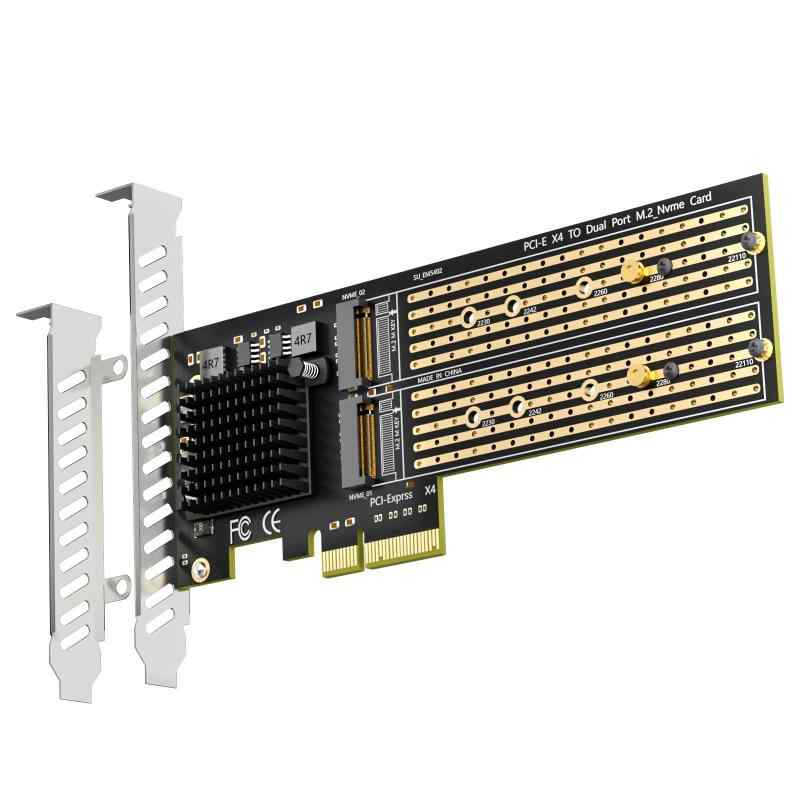 GLOTRENDS M.2 NVMe to PCIe 3.0 X4 アダプター（PCIe 分岐機能付き）、OSツールによるソフトM.2 NVMe RAID設定（22110/2280サイズ対応）｜トミーショップ 店