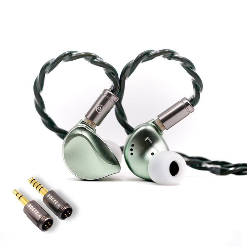 BQEYZ Winter2 インイヤーモニター 有線イヤ電話機 DD+BC HiFi ゲーミングイヤホン 着脱式有線テレビ 有線頭顱電話機 オーディオ気違い向け グリーン-ブラウン