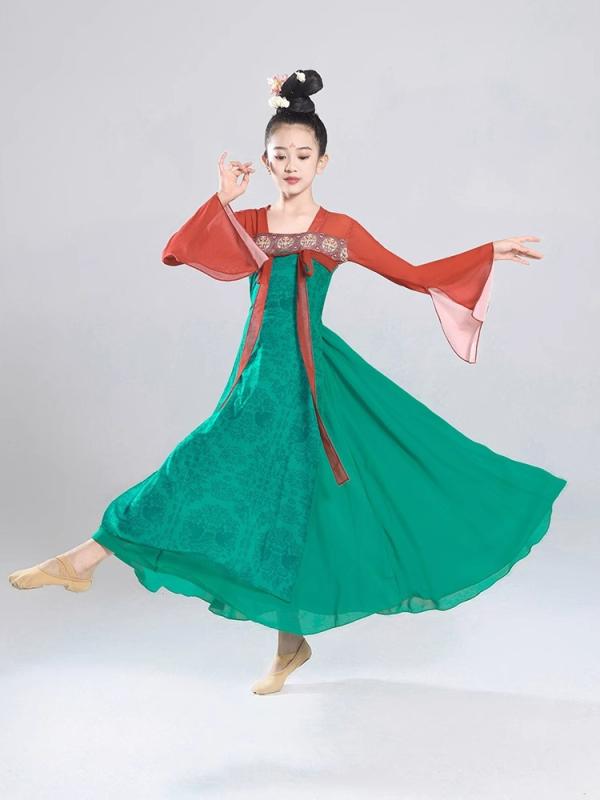 赤ちゃん バレー御召しもの 名著踊り 中国踊り 漢服 セットアップ 紗衣 扇面舞 うしろ帯 告げ知らせる会 御召しもの 聚??? シフォン 窈窕たる 可愛らしい