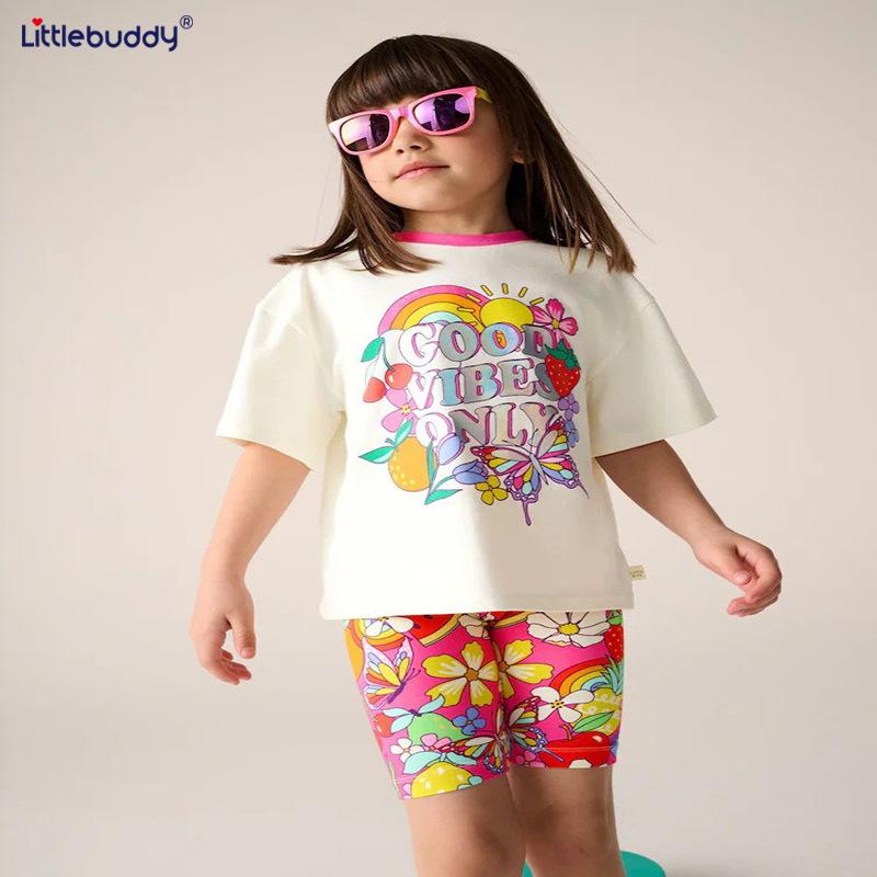 子供服 女の子 半袖 短パン 上下セット 綿100％ 2歳 3歳 4歳 5歳 6歳 7歳 Tシャツ ショートパンツ かわいい プリント 普段着 ルームウェア 春夏
