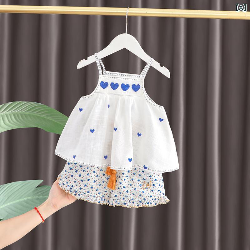 子供服 セットアップ 女の子 夏 キャミソールワンピース 上下2点セット 80cm 90cm 100cm かわいい プリンセス ベビー ガールズ おしゃれ 子供の日 プレゼント ギフト