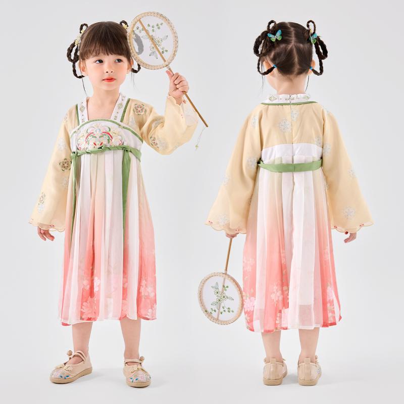 ワンピース ガールズ 子供 チャイナドレス 春秋 春季 秋季 花柄 発表会 演奏会 記念撮影 ポリエステル かわいい ピンク系 90 100 110 120 130 140|トミーショップ 店