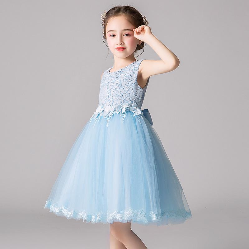 子供用ドレス レース プリンセスドレス 女の子 キッズ ワンピース チュールスカート フォーマル 発表会 結婚式 パーティー 夏 かわいい チュール フリル 110cm 120cm 130cm 140cm 150cm 160cm 170cm ホワイト ピ(x3)