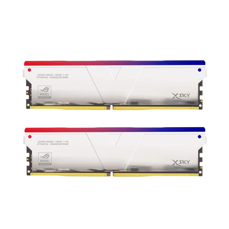 v-color Hynix 集積回路 事務机とっ始めパソコン用 ゲーミングメモリ Manta XSky RGB (発しる型) ROG公許 DDR5-6600MHz パソコン5-52800 32GB (16GB×2枚) U-DIMM 1.4V CL32 (ASUS ROG