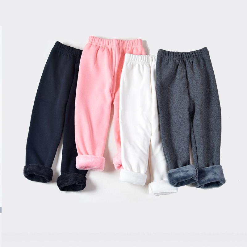 ちびっ子服レギンス 秋冬 お嬢さん 裏起毛 水玉 真っただ中丈 ガールズ ズボン下 スパッツ 伸縮性 あったか 愛くるしい 運動場着 普段着(x6)