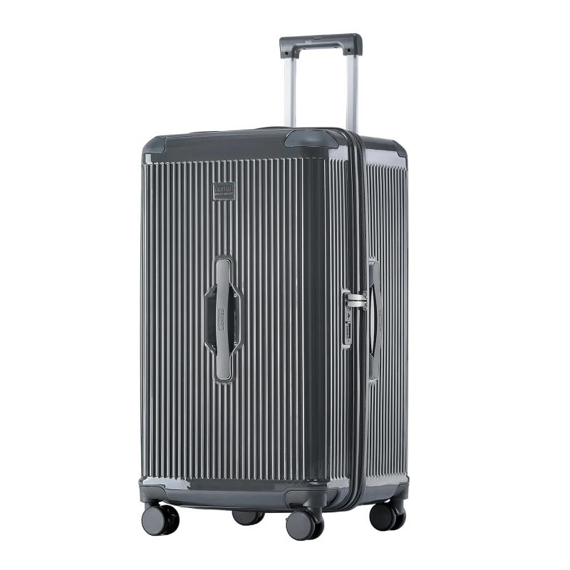 [LIGHTGO] 旅行バッグ キャリーバッグ 軽さ 大収容能力 20in 26in 30in 機内持ち込み 外国で旅する 静音 ご機嫌評点 パソコン材質 軽銀アロイ 伸縮棒 TSA鍵を掛ける 納めるし分かりやすい 雨合羽 360度静音キャ たんそがんかい-ミルクティー灰