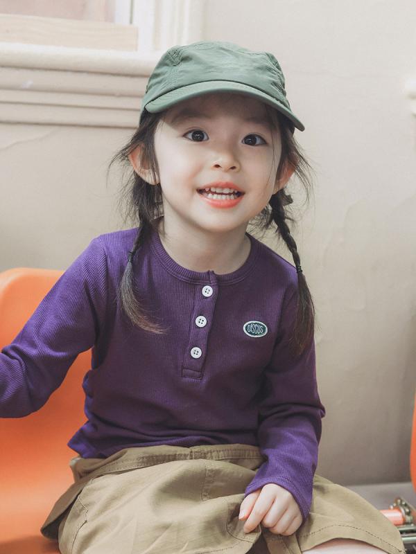 プルオーバー うしろ帯 長袖 烏兎 赤ちゃん服 パステル色の 通気性 吸湿速乾 トップス カットソー 肌付き 花薄墨色 薄墨色 黒いこと 黒 紫 普段使い走り(x3)