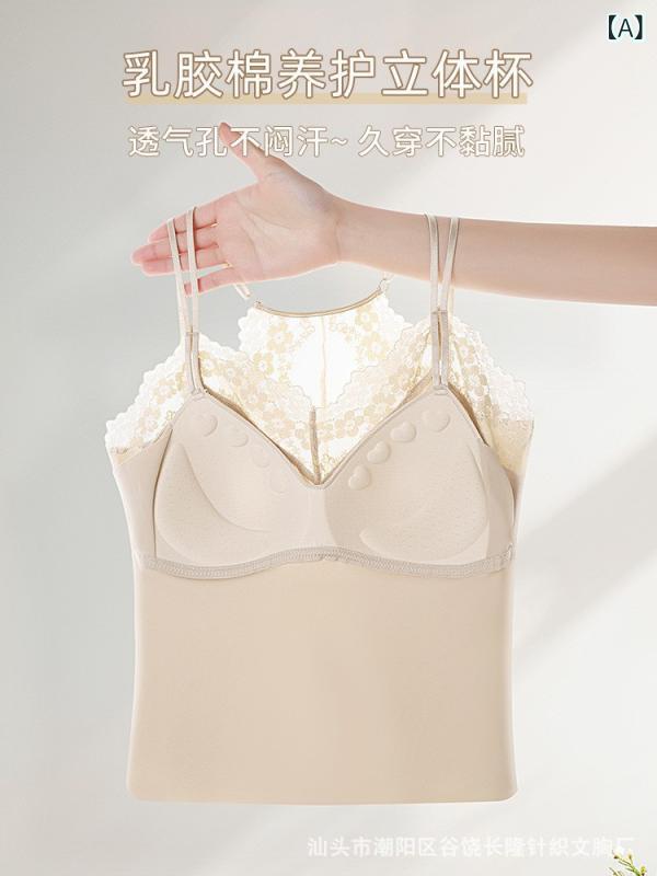 キャミソール 女性用 吊り紐 背中開き レース 切り替え 接触冷感 ナイロン 集める 無痕 透気 上托 美背 防走光 快適 サイド収縮 副乳収縮 腰丈 シンプル カジュアル 薄型カップ 3/4カップ アイボリー 香?白 グレー ブラック 夏 普段使い 軽(x3)