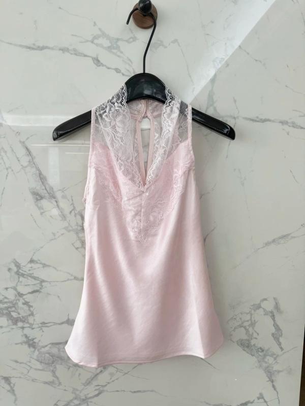 レディース トップス レース 背心 セクシー 透け感 Vネック 切り替え ?面 修身 私服 名媛風 気質 優雅 綾子 珍珠白 淡ピンク ブラック 四季通用 軽量 伸縮性 吸湿速乾 夏 春夏 秋冬 ウィンター 通勤用 普段使い 部屋着 アウトドア