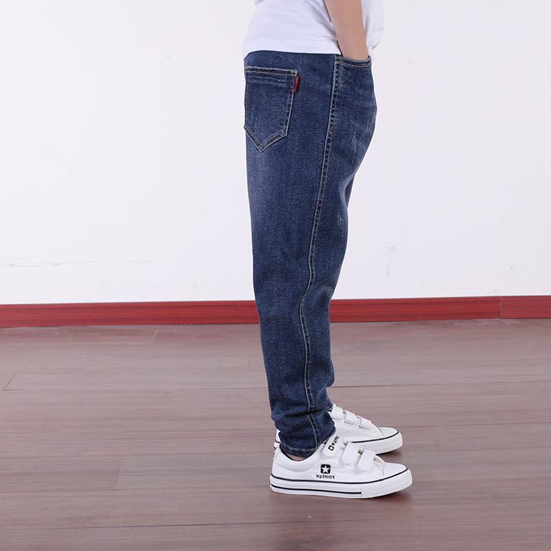 キッズ 男の子 牛仔パンツ ストレート 長ズボン コットン 混紡 柔らかい 酵素洗い ミディアムウエスト ゴム入り 深ブルー ブラック 薄手 通気性 伸縮性 春夏 秋冬 親子コーデ 3-15歳(x4)｜トミーショップ 店