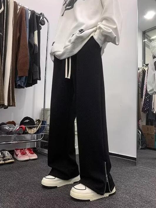 メンズ ズボン メンズ ワイドパンツ メンズ ストレートパンツ メンズ ロングパンツ メンズ ミッドライズパンツ メンズ ドローストリングパンツ メンズ ミッドウェイトパンツ メンズ ソリッドカラー パンツ メンズ ポリエステル パンツ メンズ ストレッ