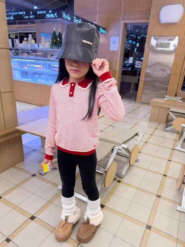 キッズ 御姉さん 秋冬 長袖 編み物 肌付き トップス 花辺 シュロの葉 襟 青写真 綿織物 100% 赤 白 色合い 伸縮性 パステル色の 手当たり 3-8歳 110-160糎 相応う 優しいこと 花の冠yd 普段使い走り 授業時間着 愛くるしげ 表現スタイル