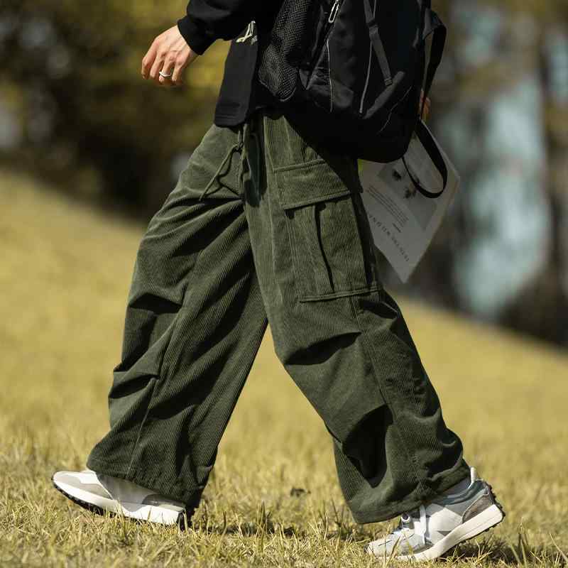 メンズ 工装パンツ 直筒 ロングパンツ 低腰 ミリタリー グリーン ポリエステル 微弾性 免?加工 多ポケット カジュアル スポーツ 秋冬 通年 シティボーイ ゆったりシルエット 軽量 ストレッチ 普段使い アウトドア