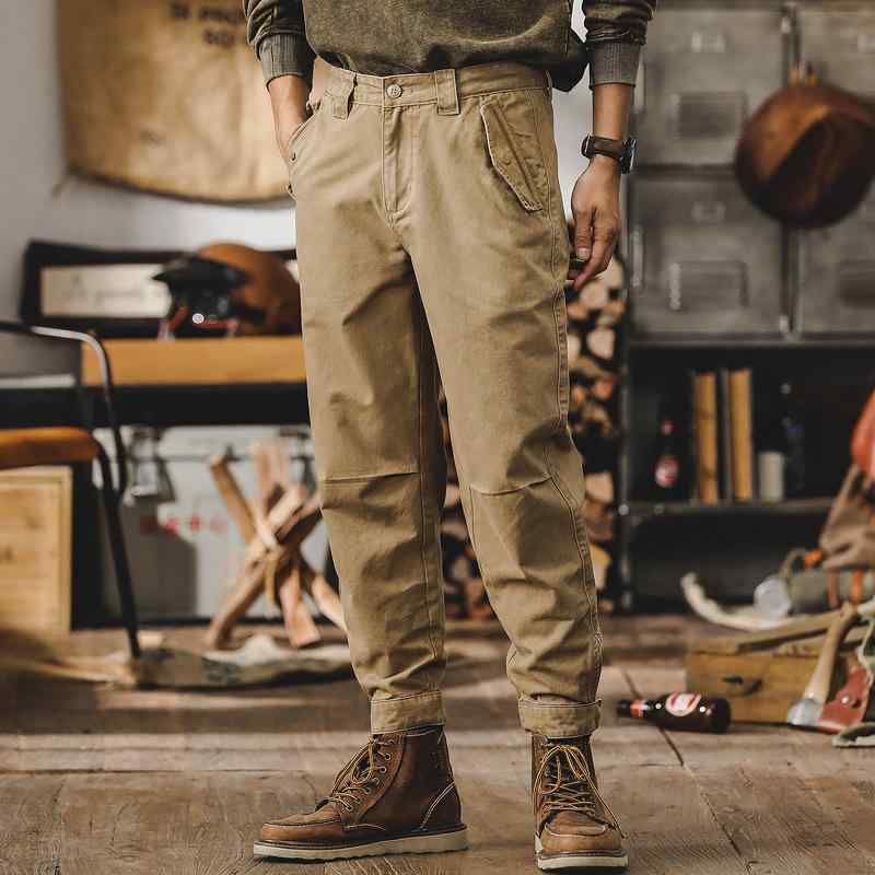 メンズ 工装パンツ 復古 直筒 春秋 耐磨 綿素材 薄手 ミドルウエスト ジップフライ 無弾性 ルーズフィット 日常 カジュアル チノパン チノ 長丈 ストレートレッグ 軽量 アイボリー ブラック 春夏 秋冬