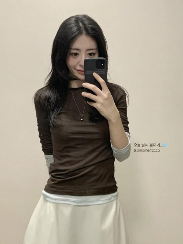 Tシャツ メンズ 修身 短袖 長袖 切り替え 薄手 弾力 綿素材 純色 ラウンドネック 普通丈 春夏 日韓カジュアル 普段使い 伸縮性 通勤 軽量 トップス インナー ブラック ホワイト ブラウン ブルー