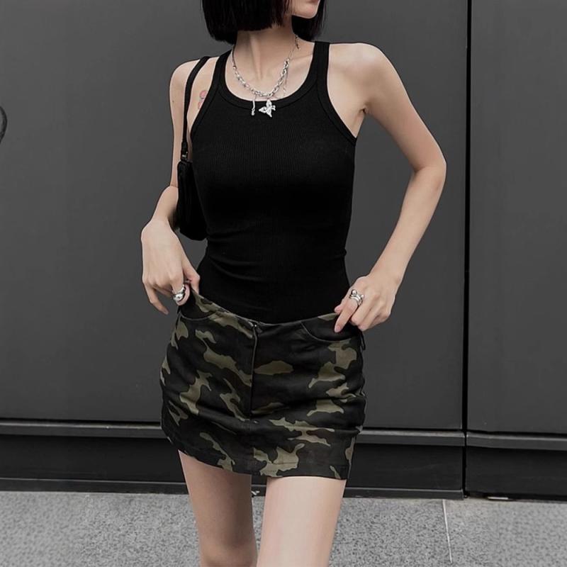 ミニスカート 女性用 迷彩柄 低腰 包臀 半身スカート 復古 Aライン 超短丈 タイトスカート ヒップハング 春夏 雪ニール素材 ・届?混紡 伸縮性 インディゴカラー 私服 セクシー スタイリッシュ 普段使い