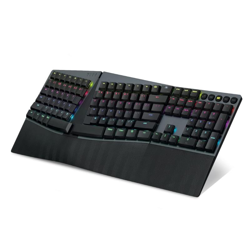Perixx ペリックス PERIBOARD-835 ワイヤレスエルゴノミクスメカニカルキーボード RGBうしろ側点火装置申し受ける式 Bluetooth マルチデバイス繋ぎ合わせる Windows/Mac os相応う - 亜米利加英語割りつける