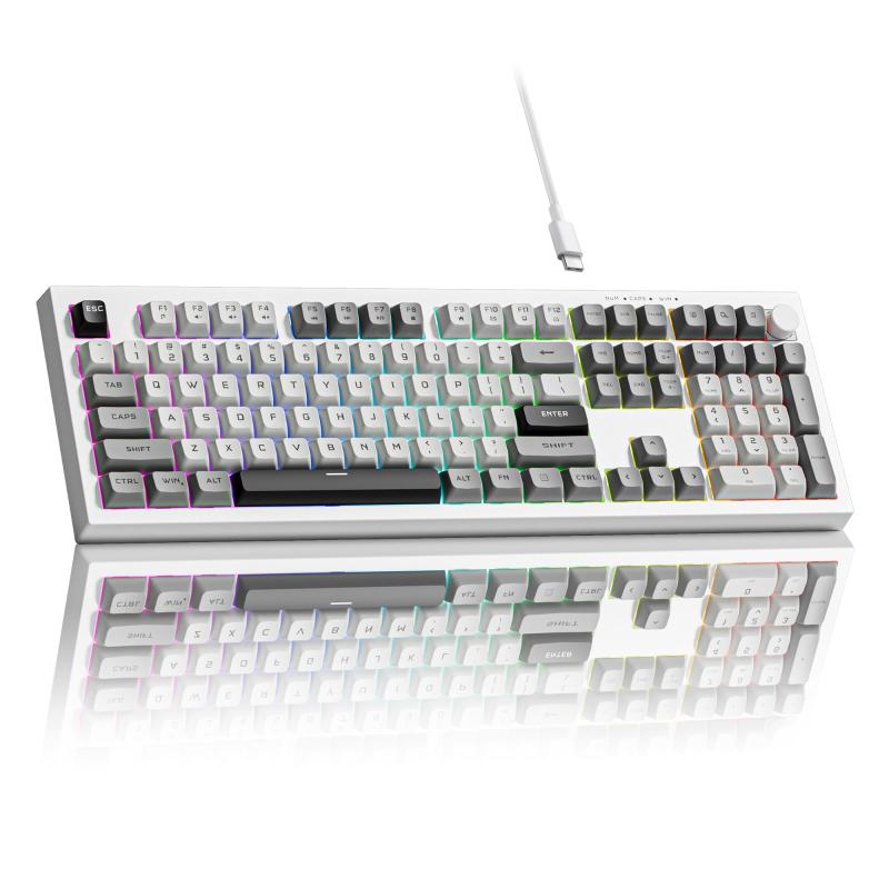 Womier DK75 ゲーミングキーボード 無線電話 静音足がかり 75％鍵盤 RGB取り組み流行り物（有線/BT/2.4GHz) 多役立つことノッブと 見せびらかす付き添い人 Windows/Mac用