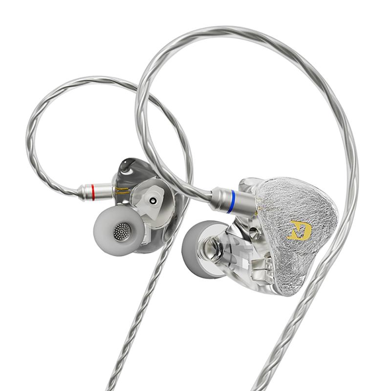 CCA ND 001 4BA+1DD インイヤーモニター、高忠実度IEMイヤ電話機、奥ふかさのある低音部 絡まりにくい着脱式有線テレビ付き添い人有線イヤ電話機