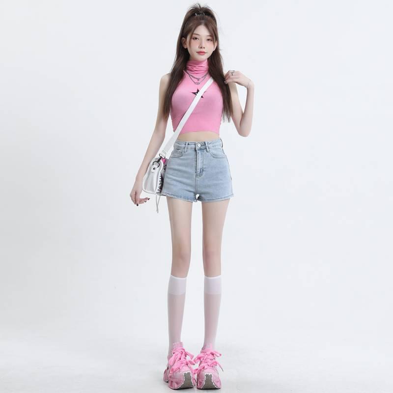 デニムパンツ 女性用 高腰 ストレート ワイドレッグ 牛仔 コットン ミックス ストレッチ 通勤 普段使い 都市スタイル かわいい 清新 軽量 ハイウエスト ロング丈 秋 浅ブルー ブラック スリムフィット 気質 シンプル