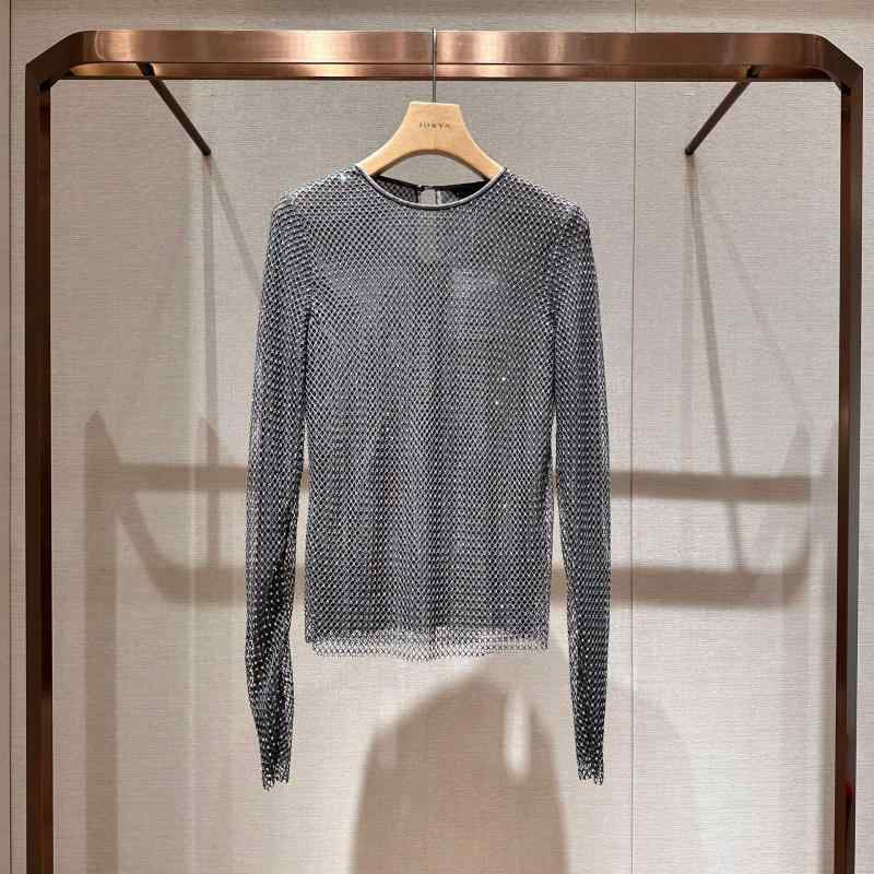 編み物 トップス お上さん用 夏 長袖 丸首 ゆったり 直筒 薄っぺら 単品 うつり変わり 生産ライン石ころ かざり付ける 薄墨色 黒いこと 街頭 心地よい 生まれ変わり衣料繊維 伸ばすこと 当たること冷感 吸湿速乾 軽さ お部屋着 普段使い走り アウトドア