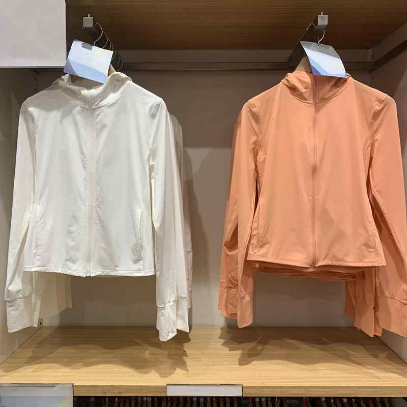 レディース 春夏 防紫外線 防晒衣 クール感 高伸縮 修身 ジップフード カーディガン 長袖 ポロカラー 幾何学柄 ポリエステル アニメ ライトカラー 普段使い 軽量 通勤 軽快 吸湿速乾 接触冷感 ハイネック ラグランスリーブ ミドル丈 ビッグシルエッ