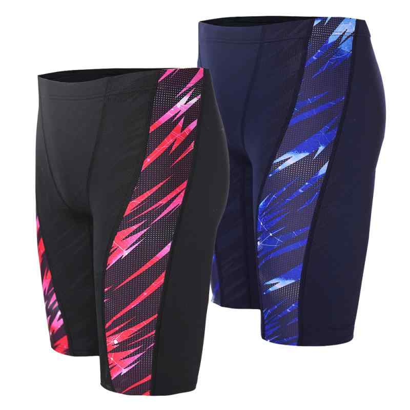 メンズ 競泳パンツ 抗塩素 プロフェッショナル トレーニング 泳用 ショーツ 中長丈 5分丈 黒 濃紺 ポリエステル 速乾 耐久性 フィット感 ランニング フィットネス サイクリング チームスポーツ 室内外遊戯 ボールゲーム スイミング アクアスポーツ