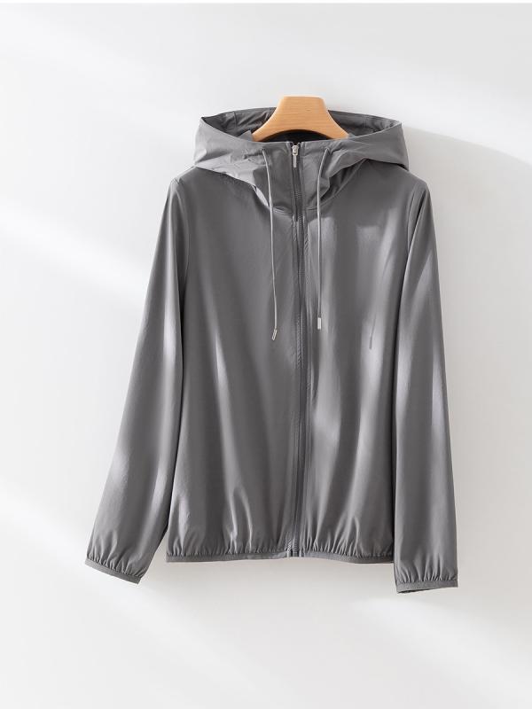 防晒 フーディ メンズ 夏 軽量 速乾 透気 UPF50+ ナイロン ストレッチ ゆったり フィット 杏色 グレー 登山 ハイキング サイクリング 屋外 アクティビティ カジュアル トップス