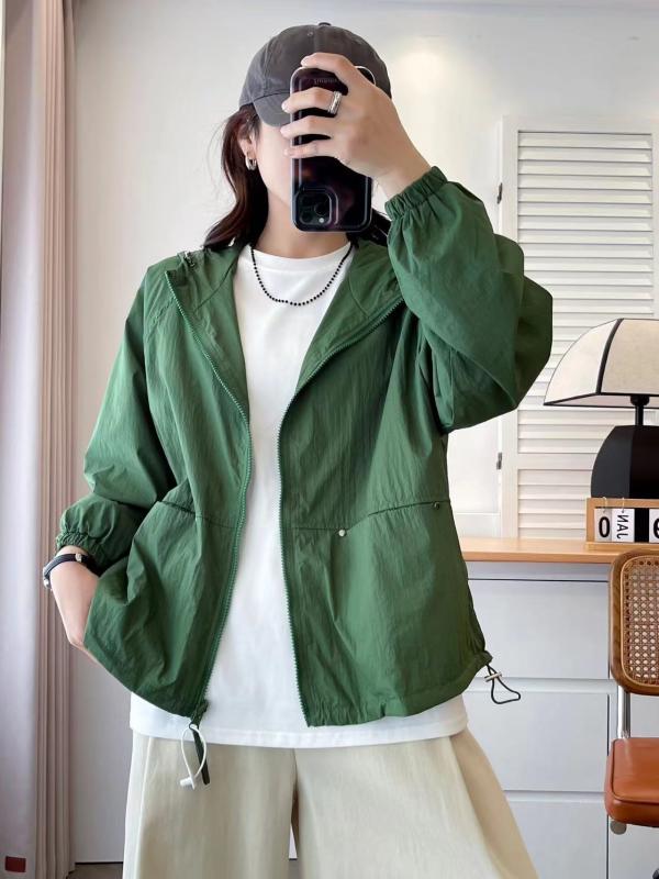 秋冬 女性用 防寒 コート フード付き ルーズフィット 長袖 切り替えデザイン ポリエステル 単色 ミディアム厚 普通丈 ジッパー 気質 通勤 都市スタイル かわいい ブラック グレー ピンク グリーン ベージュ ワインレッド パープル 軽量 伸縮性 吸