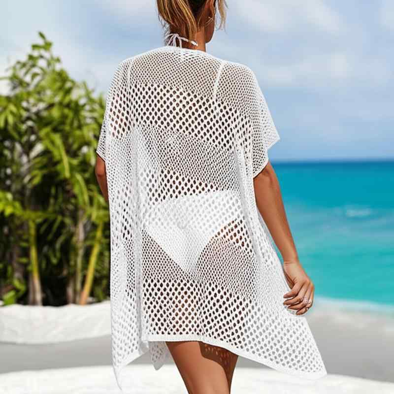 ビーチウェア レディース 防晒 セクシー ワイド ルーズ プルオーバー クロシェ 夏服 ビキニ カバーアップ ビーチ チューブトップ 涼感 ポリエステル 軽量 通気性 白色 ベージュ オレンジ ネイビー ブラック フィットネス スイムウェア