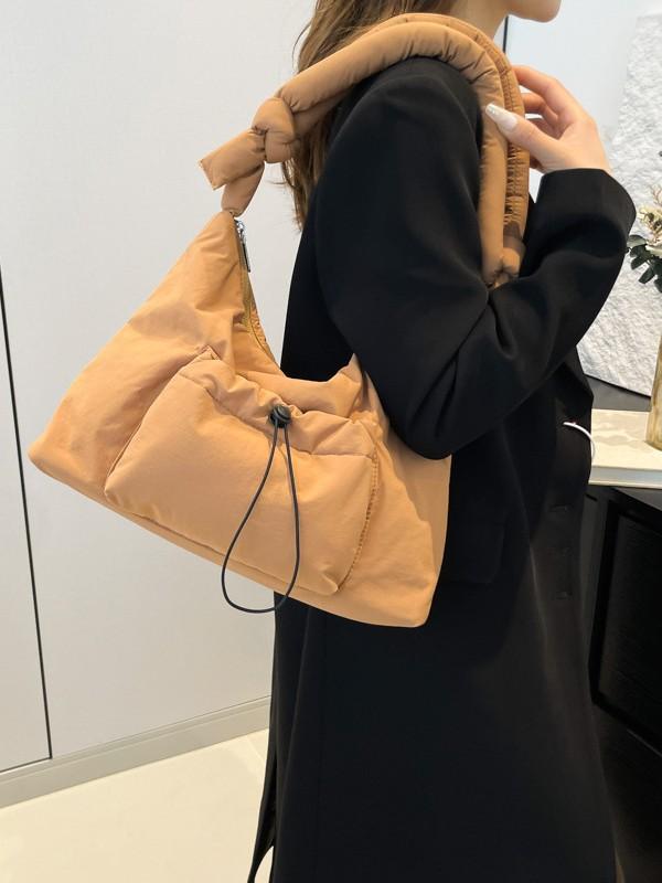 レディース 腋下御徒面子 編み物御徒面子 トートバッグ 曲がった掛け御徒面子 編み物 綿織物 ナイロン 中型 横型 方型 ホンブルグ帽 ジップ開閉 証件衣嚢 車仕立てもの編み目 ストラップ シングルス落とし穴 日常使い走り 愛くるしげ 甘め 嚠喨たる 通い 普段使(x3)