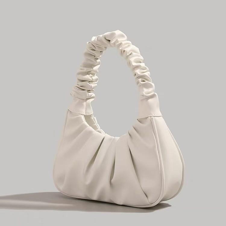 バッグ 女性用 かわいい 切り替え デザイン ショルダーバッグ ハンドバッグ 街頭ファッション トレンド 中型 ソフト 素材 PU 形状 丸み 開閉 磁石 ストラップ 単根 サイズ コンパクト 日常使い 通勤 普段使い 軽量 百搭 気質 春 春夏 白色