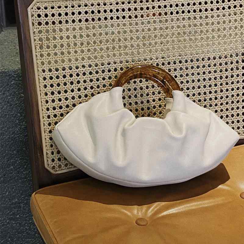ハンドバック レディース 春夏 牛角 バゲット 並み並み ホンブルグ帽 PU原料品 うつり変わり 青写真 褶? ハンドヘルド 肩部 クラッチペダル うしろ側風呂敷き包み 黒 白 欧米 レトロ 表現スタイル 開口部 ジップ内衣嚢 レイヤーなし 心地よい 周遊 役立つこと 軽