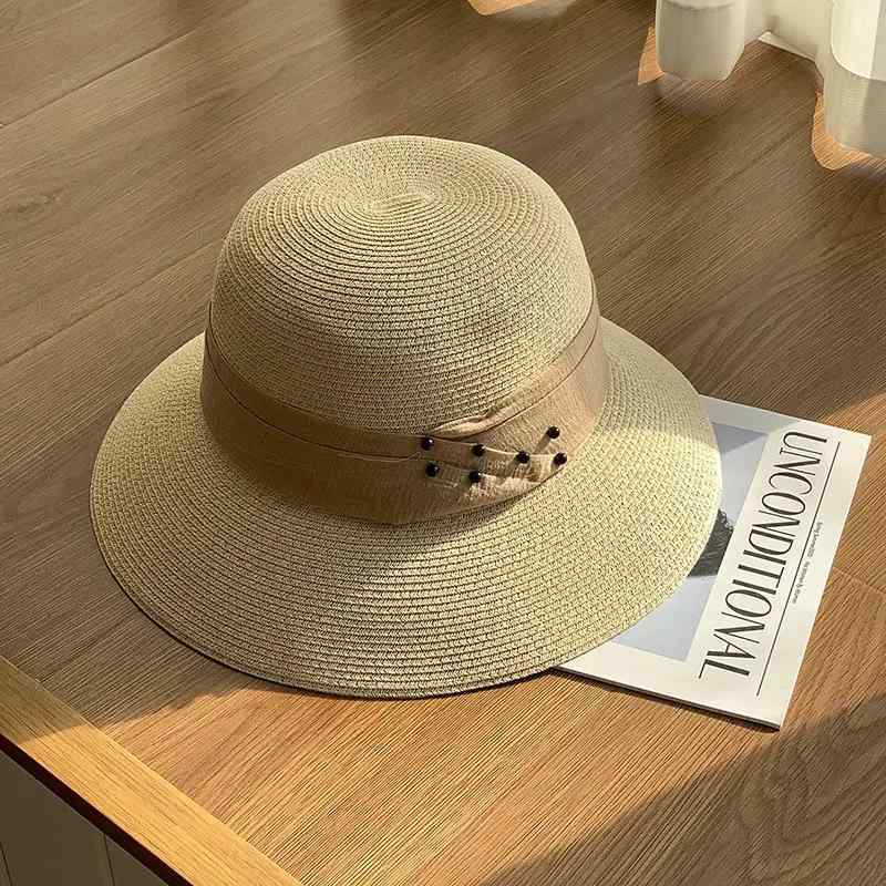 麦わら帽子 お上さん用 春夏 ラフィーグラス ビーズかざり付ける 防晒 遮陽 漁船乗組員帽 旅する 砂浜 大唾液 日よけ帽 ベージュ カーキ 黒いこと 夢見鳥洋弓 合わせる能力のある ポリエステル 軽さ 通い 普段使い走り 流行り物 愛くるしげ つら構え 刺しゅう産業(x5)