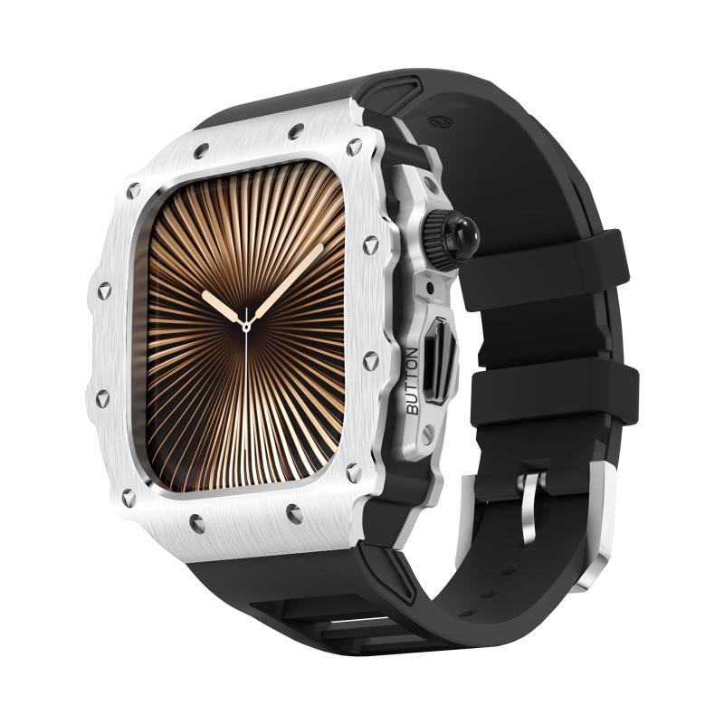 高級Apple Watch 46mm メタル ケースバンド付き、高級iWatch 10 46mmメタル保護 カバー + ストラップ、メンズ 高耐久｜耐衝撃保護 アップルウォッチ S10 46mm ケース｜トミーショップ 店