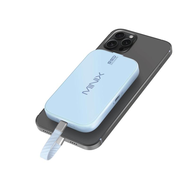 MINIX NEO 4-in-1 M.2 2230 NVMe SSD 外付けケース 磁気式 M.2 2230/2242/2260/2280に対応 iPhone 16 15 Pro Max ProRes用｜USB3.2 Gen2 10Gpbs高速転送 (最