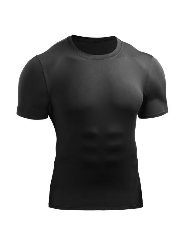 メンズ 短袖 Tシャツ 夏季 運動 ランニング トップス かっこいい 丸首 フィット 速乾 透気 排汗 バスケットボール ウェア ?? ・届? 素材 弾力 修身 耐磨 フィットネス キャンプ サイクリング 黒 白 赤 緑 系