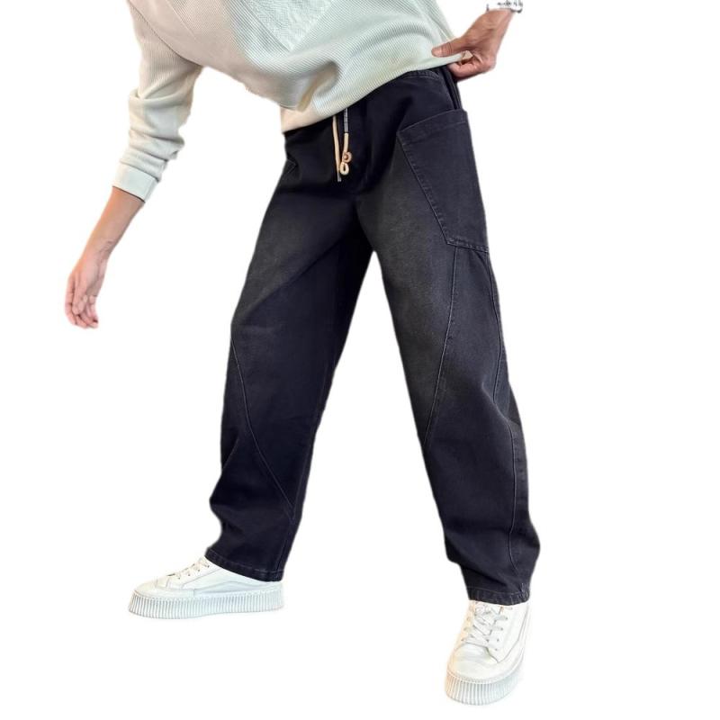 {"result": "メンズ デニムパンツ 直筒 ワイドパンツ 牛仔 コットン 素材 秋冬 春秋 シーズン ハイウエスト 系縄 クロージャー ミッドウェイト ゆったり フィット 微弾性 水洗 加工 ビンテージ 風 ワイド レッグ 多ポケット デザイン