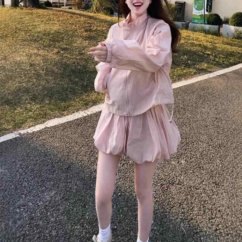 レディース セットアップ スカート セット 夏 涼しい 麻風 ポリエステル 長袖 上衣 花苞 スカート 短め 切り替え デザイン ピンク 通勤 スタイル 気質 女性 人気 コーディネート 軽量 素材 涼感 機能 花柄 アクセント 防風 スポーツ ミックス｜トミーショップ 店