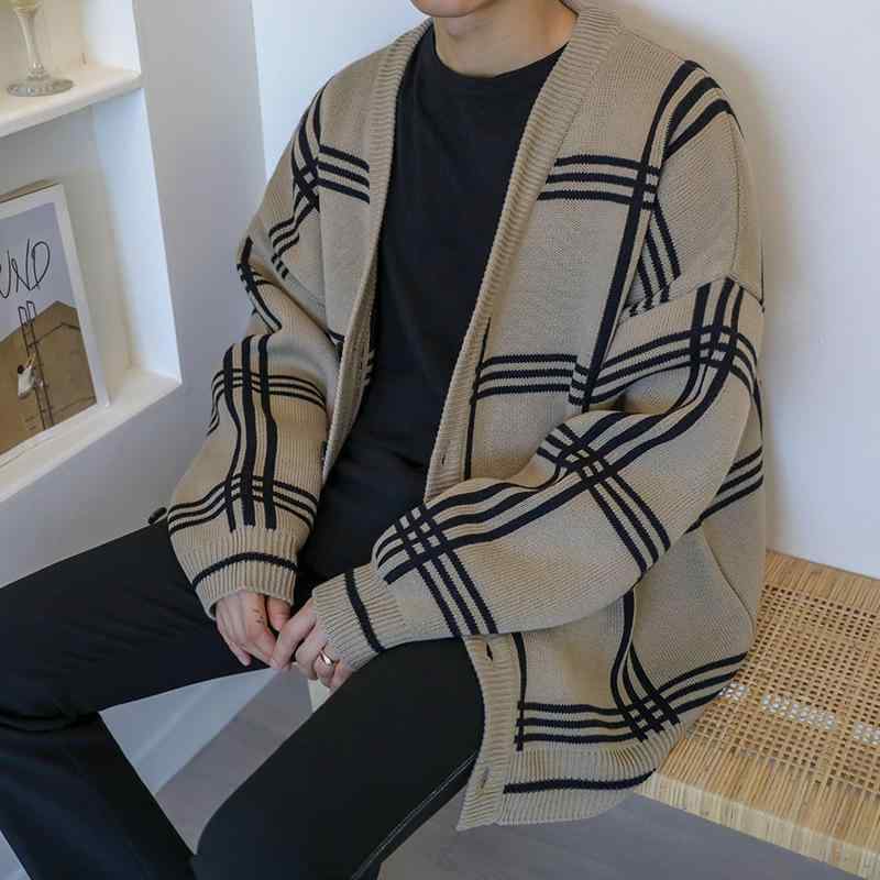 編み物ジレー メンズ V素っ首 長袖 ゆったり 心地好い 秋 冬 M L XL 2XL