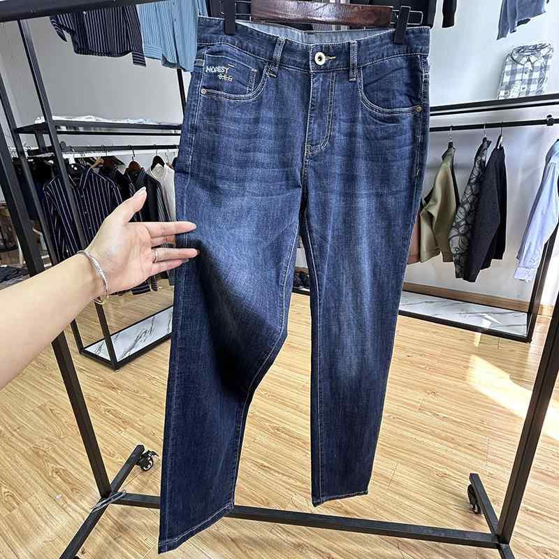 メンズ デニムパンツ 直筒型 春夏 水洗加工 洗い加工 青色 M L XL XXL XL 30 31 32 33 34 35 36 37 38(x5)|トミーショップ 店