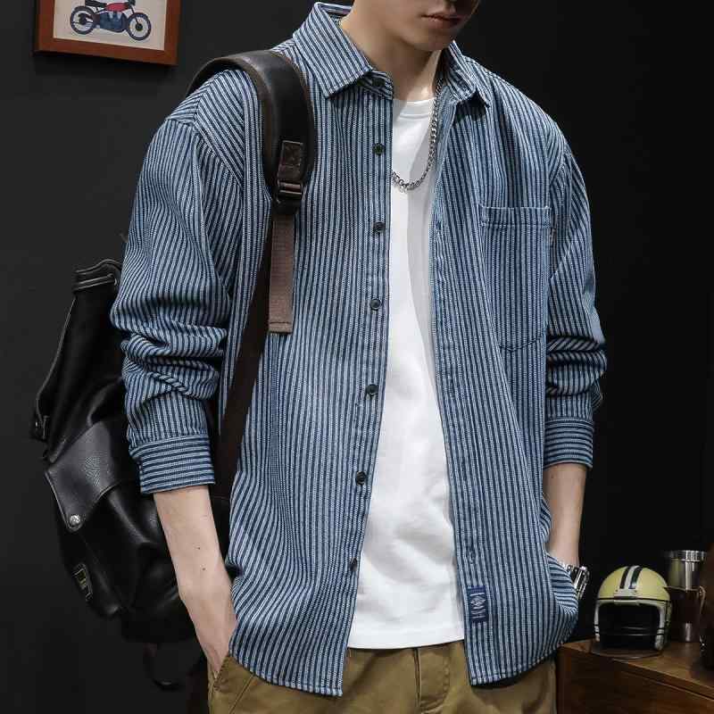 プルオーバー メンズ 長袖 縞模様 心地よい 綿 心地よい 秋物 心地よい 今めかしい